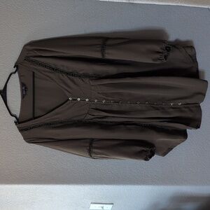 Amaryllis olive green blouse